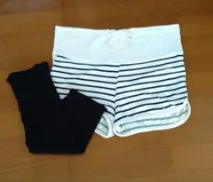 マタニティショートパンツ&レギンス2枚セット
