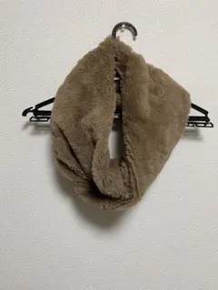 ブラウン　茶色　スヌード　マフラー