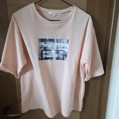 grove フォトプリント 半袖Tシャツ ピンク Lのサムネイル