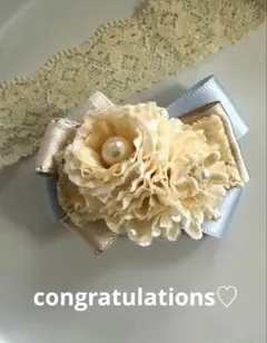 水色大好きなお子さまに♡ハンドメイド　2wayキッズコサージュ