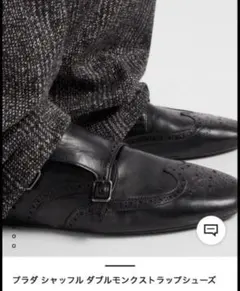 Prada シャッフル ダブルモンクストラップシューズ UK6.5 - メルカリ