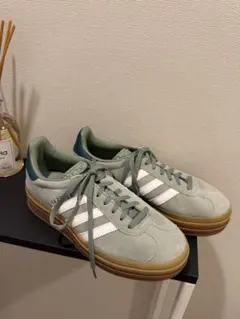 美品23cm✨adidas Gazelle BOLDグリーンスニーカー