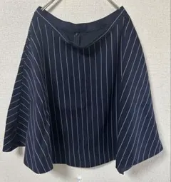 ADAM ET ROPE'アダムエロペ　ネイビー ストライプ フレアスカート