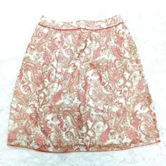 【Aylesbury】上品ペイズリー柄スカート 裏地付 きれいめ 高見え