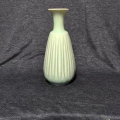 鍋島青磁花瓶　小笠原長春作 長春青磁陶窯