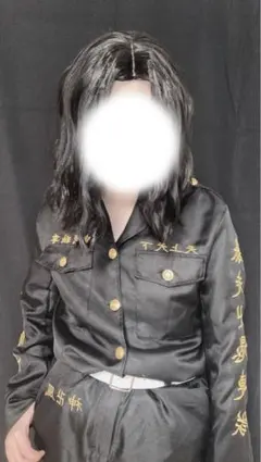 東京卍リベンジャーズ　場地圭介　コスプレ衣装(ウィッグ付)