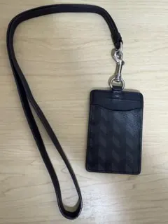 COACH パスケース IDケース ネックストラップ付き