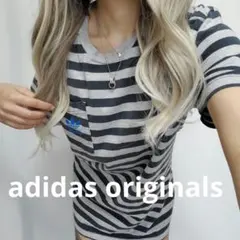 A12094 adidas originals サイズo 古着半袖 ロング丈