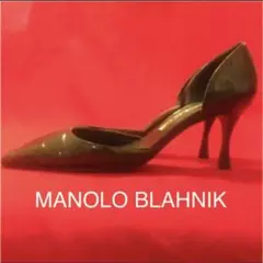 【MANOLO BLAHNIK】マノロ　エナメル パンプス　34.1/2のサムネイル