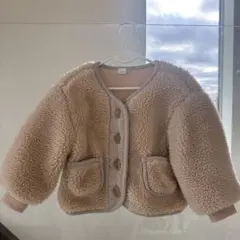 ベージュ ボアジャケット 90cm