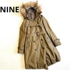 nineナイン　2ウェイ　ファー付きモッズコート フリーサイズ　カーキ