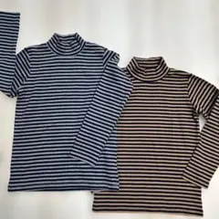 (美品)無印　タートルネック長袖カットソー2枚セット