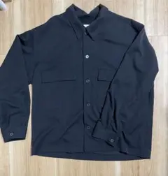 WEGO ブラック ボタンアップシャツ L