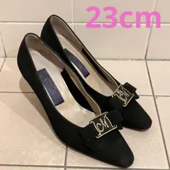 Meda 本革スエードパンプス　ブラック　23cm