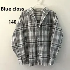 ブルークロス キッズ パーカーシャツ 薄手 Sサイズ 140cm