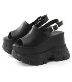 厚底サンダル ブラック