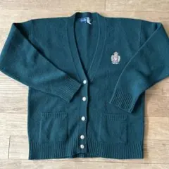 ラルフローレン カーディガン グリーン　金ボタン 希少 エンブレム M☆彡