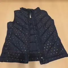 GAP KIDS 中綿ベスト ドット柄 ネイビー