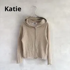 438 Katie ケイティ　裏毛パーカー　ショート丈　フード　ジップアップ