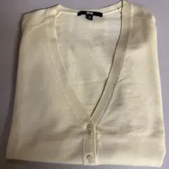 UNIQLO クリーム色 Vネックカーディガン M