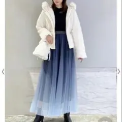 美品★定価¥15400★現行品★ノエラ グラデーションスタッズスカート ロング丈