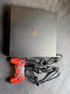 PS4 Pro 本体 赤色コントローラー付き