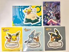 ポケモン　カビゴン　サンダース　グレイシア　ブラッキー　非売品ポケセンステッカー