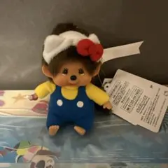 モンチッチ×サンリオ　ハローキティ　コラボ　顔デカSS マスコット　キーホルダー