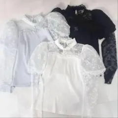 evelyn パフスリーブリブTP ホワイトのサムネイル