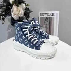 Louis Vuitton デニム ハイカットスニーカー f