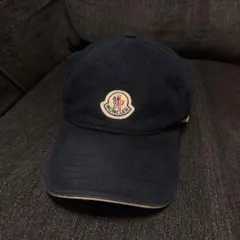 MONCLER ベースボールキャップ ネイビー ロゴワッペン