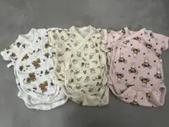 유니클로 아기 신생아 앞 열기 속옷 60 미피 코구마