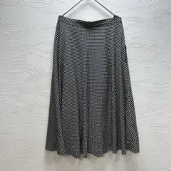 昭和レトロ✨フレアスカート 白ドット柄 W65-70 H73✨11号✨Lサイズ