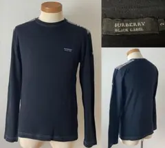 バーバリー ブラックレーベル ノバチェック ホースマーク ロンT Tシャツ 長袖