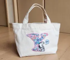 PEANUTS スヌーピー トートバッグ 刺繍 花柄