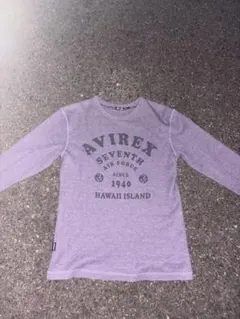 AVIREX ロゴ×ハワイ第7空軍ロゴ　purple サーマルのサムネイル