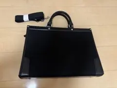 黒 合成皮革 ビジネスバッグ