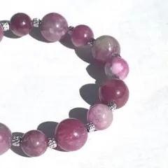 SALE！トルマリン☆シルバーロンデル☆天然石ブレスレット☆パワーストーン