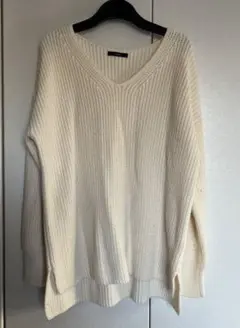 〈URBAN RESEEARCROSSO〉ウォッシャブル片畦プルオーバー　ニット