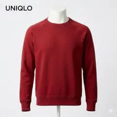 ユニクロ　クルーネック 長袖セーター カシミヤ メンズ オレンジ テラコッタ系S