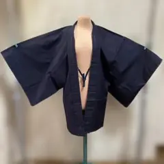 Y メンズ羽織　紬　羽織紐付き　作家物　落款有り　躾付き　正絹　着物　和物　和服