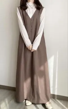 GRLグレイル 前後2Wayリボンフレアジャンパースカート[dk965]