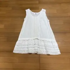 ホワイト ノースリーブチュニック