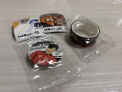 ハイキュー‼︎ くら寿司コラボびっくらポン　黒尾鉄朗缶バッチ　音駒マスキングテープ