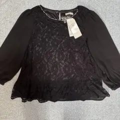 アクシーズ新品axes femme 黒 レースブラウス M