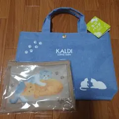カルディ　ネコバッグ＆メッシュポーチ　2点セット