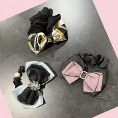 【未使用】ハンドメイドシュシュ リボンヘアーゴムセット④
