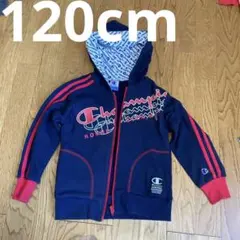Champion フルジップパーカー 120サイズ ネイビー/レッド