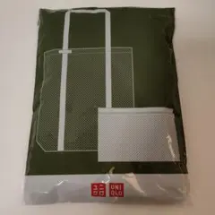 ユニクロ ノベルティ メッシュトートバッグ、簡易保冷バッグ カーキ