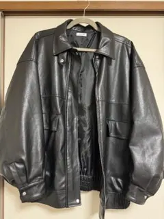 【INGNI】黒レザージャケット ボリュームスリーブ
